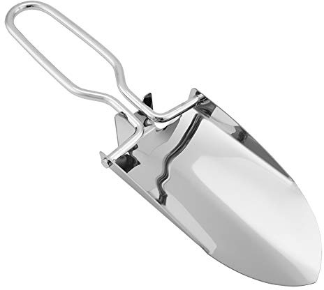 Generic Mini Pala Pieghevole Portatile Vanga di Sopravvivenza Durevole in Acciaio Inossidabile per la Pesca in Campeggio All'aperto con Custodia per il Trasporto