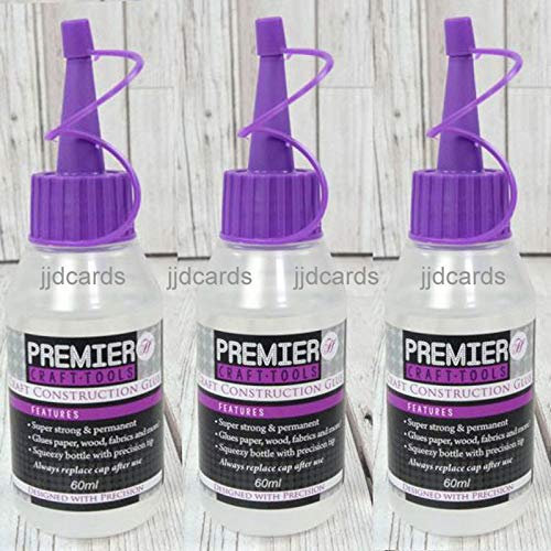 Hunkydory Premier Craft Tools - Craft Construction Glue - 3 x 60ml Bottles