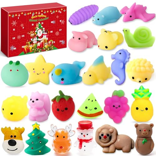 Lubibi Adventskalender Spielzeugset Adventskalender 2025,24DAYS Christmas Countdown Calendar Sensory Fidget Toys PackGeschenkboxen,Fidget Spielzeug Set für Zuhause,Schule,Büro,Party,Eltern-Kind-Spiel
