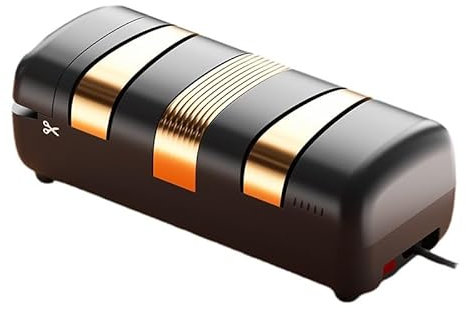 Messerschärfer Elektrischer, 4-in-1 Messerschleifer,Messerschärfer Profi mit Rutschfeste Basis,2-Stufen Multifunktionaler Messerschärfer, Messerschärfer für Küchenmesser, Scheren, Schraubendreher