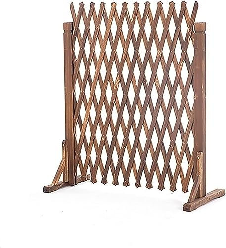 Valla de Seguridad para Perros para Plantas, Uso Interior y Exterior, Valla de jardín, Valla de celosía de Madera Independiente, Pantalla de jardín (Braun 80 * 160cm)