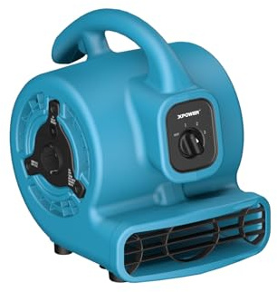 XPower P-80A Mighty Centrifugal Air Mover, Carpet Dryer, Floor Fan, Blower, Stackable, Daisy Chain, for Water Damage Restoration, Janitorial, Plumbing, Home Use