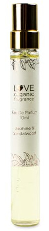 Jasmine & Sandalwood EDP Fragrance 10ml – Luxury Organic Perfume | 100% Natural, Vegan & Cruelty-Free | Hand blended in East Sussex | Seductive Jasmine & Exotic Sandalwood Scent