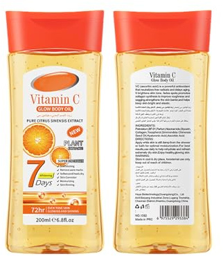 Vitamin B3 Kroppsolja gel – eterisk för torr hud, glänsande kroppsolja för kvinnor – fuktgivande oljig gel för armar, rygg och hela kroppen. (#5, 200 ml)