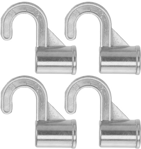 TOGEVAL 4 pezzi Ganci in Alluminio per Bastone Armadio Supporti Resistenti per Appendere Abiti Pesanti in Camera Bagno e Lavanderia Organizzazione Spazi Armadio Senza Forare