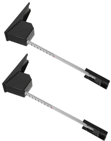 DECHOUS Medidor de Altura de Pared Retráctil Negro 2piezas con Placa de Pared, Diseño Compacto de Abs y Hierro para Niños y Adultos en Escuela y Hospital