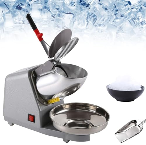 Macchina tritaghiaccio professionale da 2200 giri/min per granite, tritaghiaccio elettrico per bar e ristoranti, produce fino a 65 kg di ghiaccio tritato all'ora con coperchio di sicurezza e ciotola