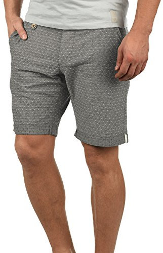 BLEND BHSergio Homme Chino Shorts Bermuda Pantalon Court avec Motif en Losange Poches Italiennes 100% Coton Regular Fit, Taille:XL, Couleur:Black (70155)