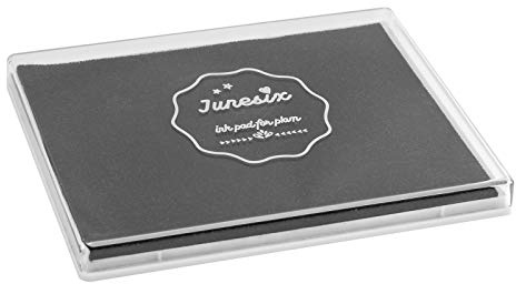 Ink Pad, 5x4'' Washable Stamp Ink Pad for Kids, Black