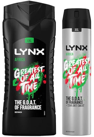 Lynx 12 Hour Refreshing Africa Shower Gel, 500 with Lynx 72 Hour Fresh Anti-Perspirant 250ml Leaving you smelling great, Dermatologically Tested, Keep Smelling Irresistible!