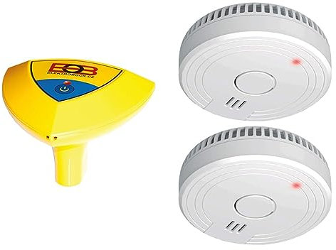Bock électrique sans Fil Alarme de Piscine, 1 pièce, Elbo de 073 & ELRO FS1805 Détecteur de fumée avec 5 Ans de Batterie et Aimant - Conforme à la Norme européenne EN14604 - 2 pièces