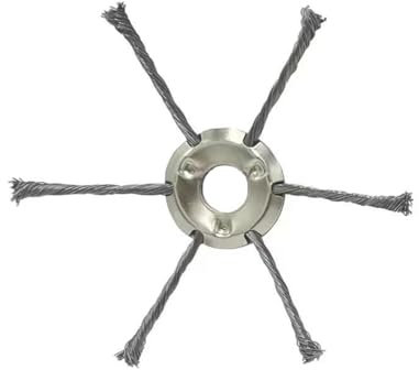 Cabezal de Alambre de Acero para cortacésped de Gasolina, Accesorio, Cortador de Cepillo, Rueda de desbrozadora para Eliminar Malas Hierbas y Musgo (B)