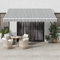 Snsowed Tenda Sole Retrattile Automatica 400x350 cm Antracite e Bianco,Anti UV Antivento,Tenda da Sole Retrattile,Tenda Sole Retrattile Esterno-3215794