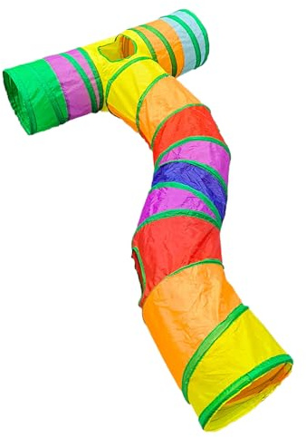 Baoqifong Túnel para Gatos,Túnel de Juego para Gatos en Interior | Casa Plegable Antiaburrimiento con Agujero y Bola para Hogar, Interior y Exterior