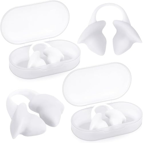 2 pezzi tappi nasali per nuoto in silicone impermeabili indolori clip nasali per nuoto con scatola di immagazzinaggio per adulti bambini uomini donne principianti