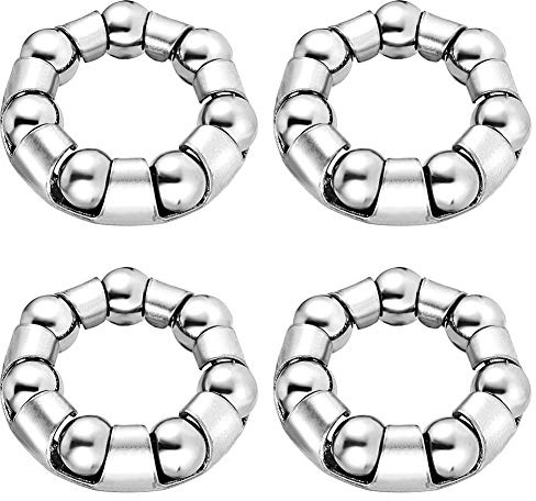 Lanturn Bicycle Wheel Bearing Retainer 3/16 inch x 7 Balls,4 Pcs Ball Bearings for Bike Front Wheel, Kids/Stretch Bicycle