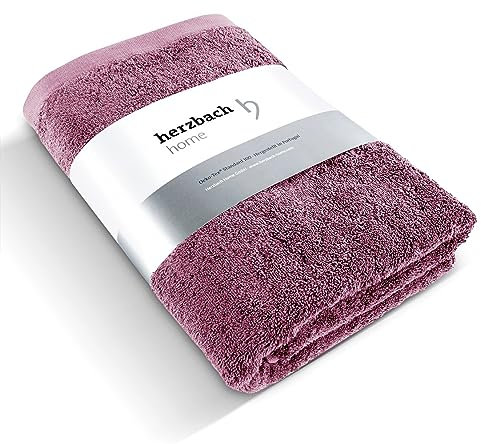 herzbach home Saunatuch 80 x 200 cm (Malve) – Großes, weiches & saugstarkes Saunahandtuch in Bester Qualität – 100% natürliche Baumwolle