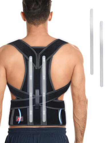 Hurmoya Back Brace Posture Corrector for Women and Men, Lower and Upper Back Pain Relief, Shoulder Straightener and Adjustable Full Back and Lumbar Support