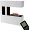 GLOW FIRE Wasserdampf Kamin Schiller Pocket (Standkamin) - Elektrokamin mit realistischen LED 3D-Flammen, Knistereffekt & Fernbedienung, 120x120 cm - Opti-Myst 600 Elektro Kamin mit Holz-Deko, Weiß