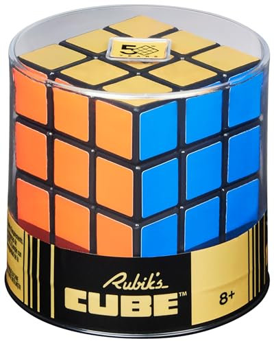 Rubik’s 3x3 Retro Zauberwürfel - der 3x3 Cube im Look and Feel des Originals von vor 50 Jahren, Jubiläumsausgabe mit Goldener Seite, für Logik-Akrobaten ab 8 Jahren