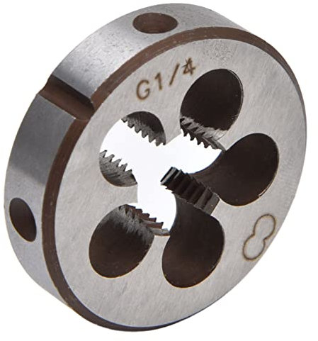 Gewindeschneidwerkzeug, Gewindeschneideisen G 1/4 Legierter Stahl 5 Spanlöcher Präzises Zubehörwerkzeug Zum Gewindeschneiden von Rohren