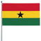 Flagge von Ghana, bedruckt, Gartenflagge, 89,9 x 152,4 cm, einseitig, für den Außenbereich, dekorative Flagge