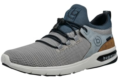 bugatti man Herren sportliche Schnürer, Männer Schnürhalbschuhe,straßenschuhe,Strassenschuhe,Schnuerung,leger,beige/Dark Grey (5211),43 EU/EU UK