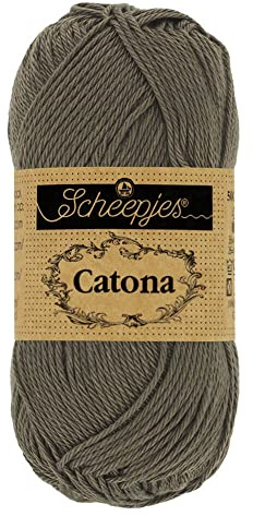 Scheepjes - Scheepjes Catona 387 Dark Olive Yarn - 1x50g