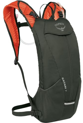 Osprey Katari 7L Men's Biking Backpack with Hydraulics Reservoir, Green Creek