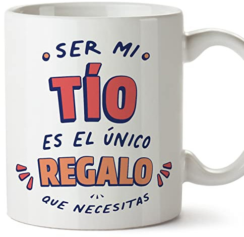 MUGFFINS Tazas para TÍO - En Español - Soy el único regalo que necesitas - 11 oz / 330 ml - Regalo original y divertido