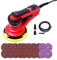 PioneerWorks Random Orbital Sander, Multi-Function Electric Orbital Sander 350W, 5-Speed & Low Vibration,5.0mm, 10000 RPM, 6-Inch for Woodworking, Polishing, Sanding,Carpentry, with 12 Sanding Discs