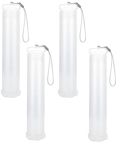 Tsudoku Paquete de 4 Estuches de PláStico Extensibles para Pinceles, Tubo Portapinceles Transparente, Recipiente para LáPices de Almacenamiento