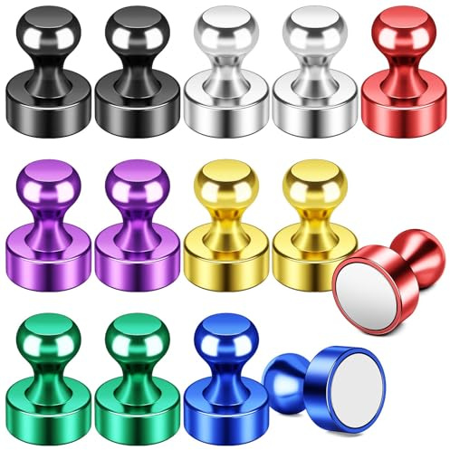 FINDMAG Fridge Magnets, Magnets for Whiteboard, Kitchen, 14 Pack, Colorful