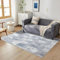 Tinyboy-hbq Waschbarer Wohnzimmer Teppich - Moderner, Rutschfester Kurzflor Teppich für Schlafzimmer (Grau/Hellblau/Mehrfarbig, 120 x 160 cm)