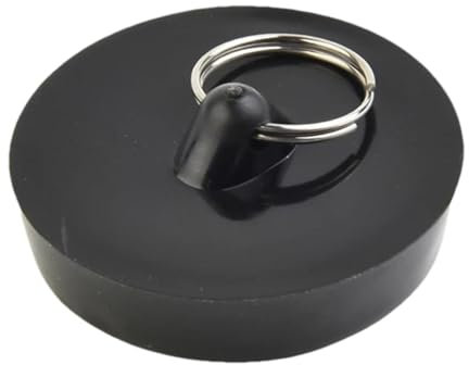 Rubber Garbage Disposal Plug - Sink & Bath Drain Stopper With Hanging Ring | White | For Bathtub, Kitchen & Bathroom