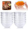 10 Pezzi Ciotole In Vetro, Ciotoline In Vetro Per Salse ø 7.5 cm Mini Ciotole In Vetro,Ciotola In Vetro Da 75 ml Piccole Ciotole Per Lavastoviglie E Microonde,Ingredienti Da Cucina, Marmellate,Salse