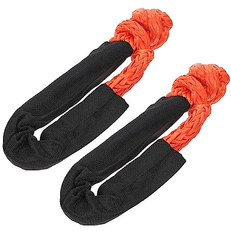 CHILDWEET 2pezzi Corda di Arancione con Morbido Gancio Robusta e Sicura per SUV ATV e Camion per Escursioni e Situazioni di Emergenza