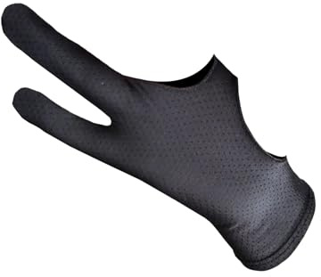 Guante de bandeja - Guante de dos dedos para dibujo digital, 2 guantes respiratorios que reducen la fricción para y dibujar