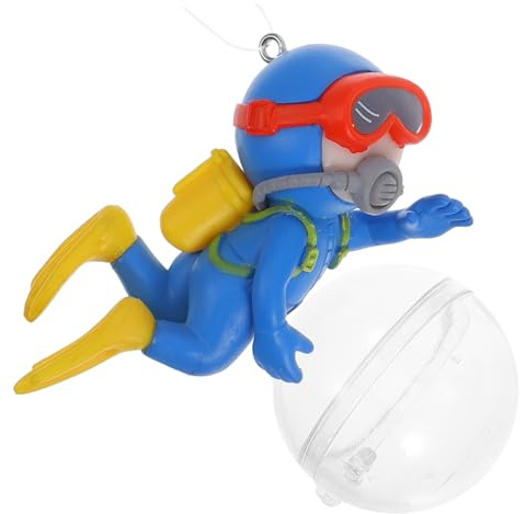 Toyvian Décoration Aquarium Flottante Résine Figurine Plongeur Colorée Ornement Ludique Compatible Aquariums Accessoire Déco Piscine Poissons