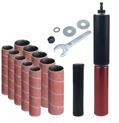 Tige de ponçage pour mini ponceuse à bande avec adaptateur de perceuse électrique pour poncer divers matériaux tels que le bois, le métal, le plastique, le verre, la pierre