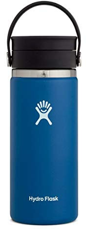 HYDRO FLASK - Reise-Thermosflasche 473ml (16 oz) - Vakuumisolierter Edelstahl-Kaffeebecher Thermo - Flex Sip Lid Auslaufsicher - Coffee Travel Mug für Unterwegs - Edelstahl - Weite Öffnung - Cobalt
