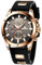MEGALITH Mens Watches Chronograph Waterproof Watches for Men Analogue Designer Wrist Watches Quartz Luminous Date Black Rubber Gents Watches
