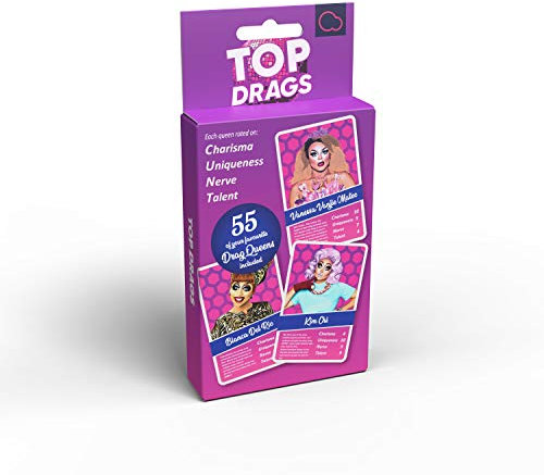 Top Drags Spiel | Drag Queen Top Trumps Comedy Kartenspiel | Geeignet für Familie, Jugendliche und Erwachsene