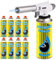Greenfields® Blow Torch Butane Flamethrower Weed Burner BBQ Camping Cooking Welding Soldering DIY Tool (Torch + 8 Refills)