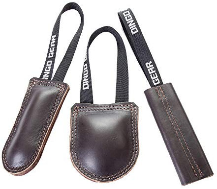 Dingo Gear Beißwurst Hundespielzeug Handarbeit genarbtem Leder für Training IGP IPO Obiedence Hundetraining Ausbildung (Set 3 Stück) S10035