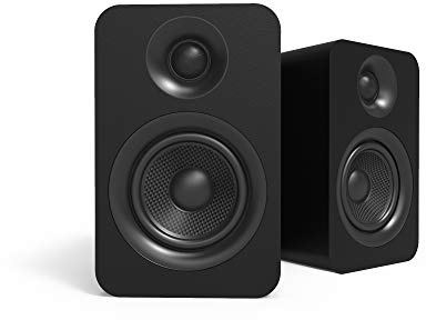 Kanto YU Haut-parleurs passifs d'étagère de 10,2 cm avec tweeter dôme en soie de 2,5 cm | Amplificateur externe requis | Paire | Noir mat