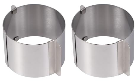 Lurrose Tortenring Edelstahl Backring Backform Hoch Mousse Ring Tortenring Verstellbar Breite 6-10 cm Kuchenringbacken Kuchen Servierring Geeignet Für Die Heimbäckerei
