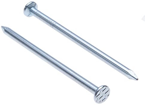 Clavos para Madera Cabeza Redonda Plana (Paquete de 100) Clavo Zincado Galvanizado de Alta Resistencia y Artesanía Decoración de Madera Muebles Tamaño: Longitud 50 mm Diámetro del clavo 2.5 mm
