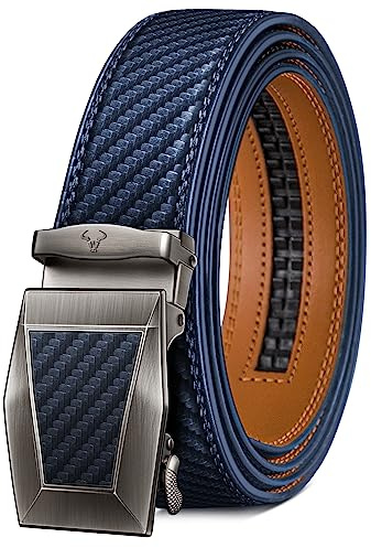 BULLIANT Ceinture Homme, Ceinture Homme Cuir avec Boucle à Cliquet Automatique,Large 35mm,Taille Ajustable