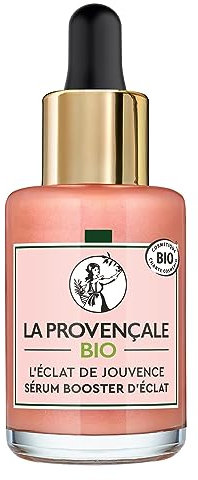 La Provençale Peptide-Éclat - Sérum Rose Booster d'Éclat Anti-fatigue - Olive violette - Peptides, Vitamine C* & Pigments lumineux - Tous types de peaux - Efficacité Prouvée - 30 ml